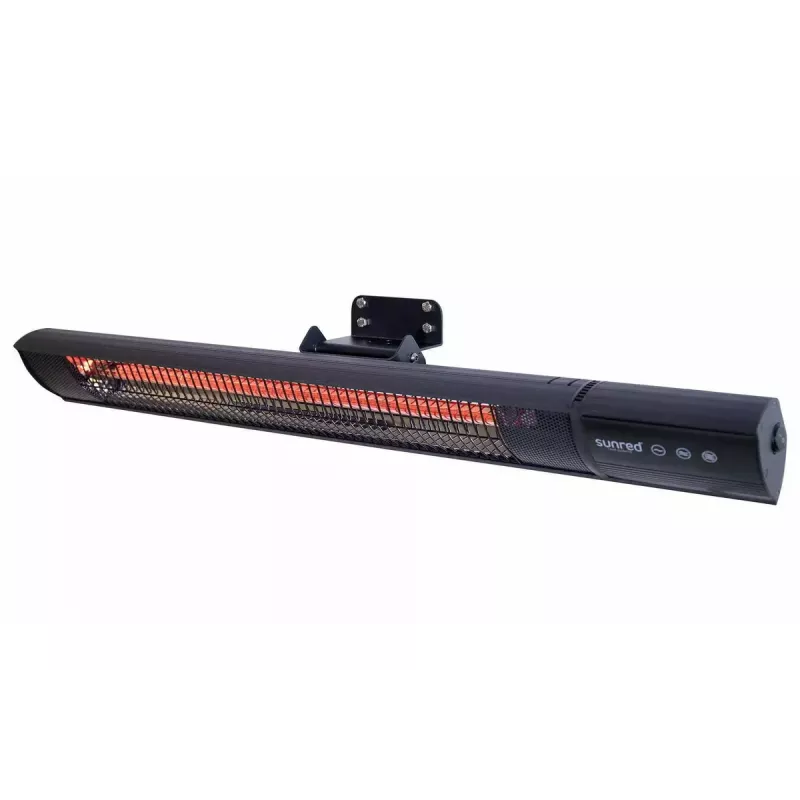 Riscaldamento a infrarossi SUNRED RD-DARK-20, 2000 W, montaggio a parete, IP55, nero