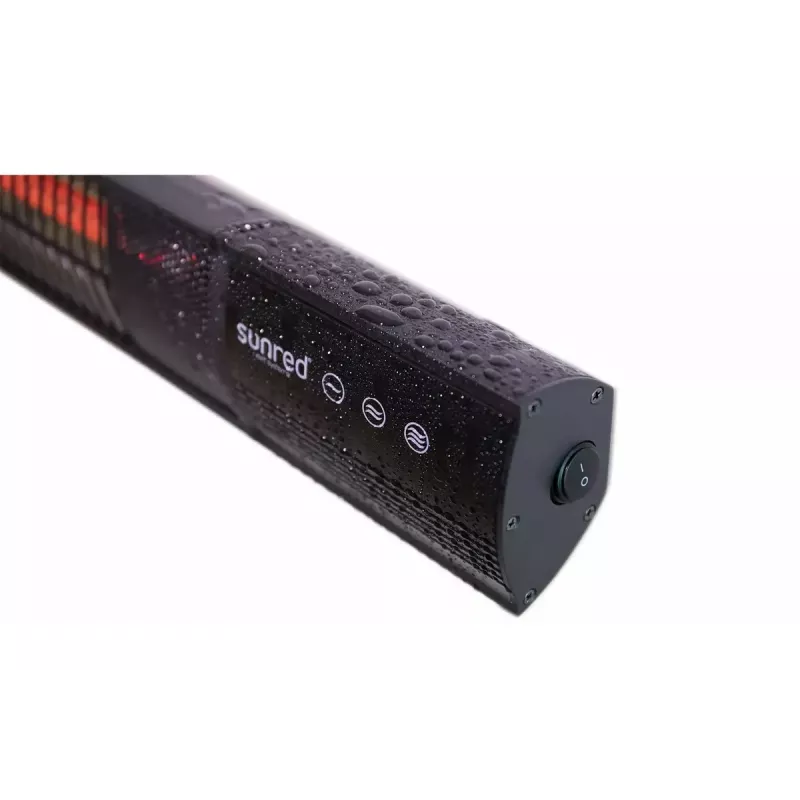 Riscaldamento a infrarossi SUNRED RD-DARK-20, 2000 W, montaggio a parete, IP55, nero