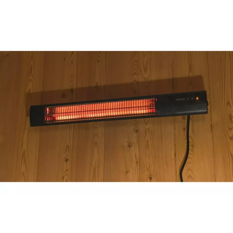 Riscaldamento a infrarossi SUNRED RD-DARK-20, 2000 W, montaggio a parete, IP55, nero