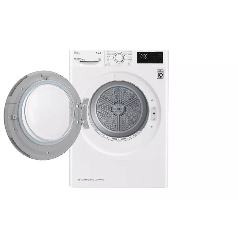 LG RH80V3AV6N asciugatrice a pompa di calore a libera installazione a carica frontale 8 kg bianco