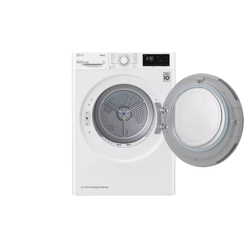 LG RH80V3AV6N asciugatrice a pompa di calore a libera installazione a carica frontale 8 kg bianco