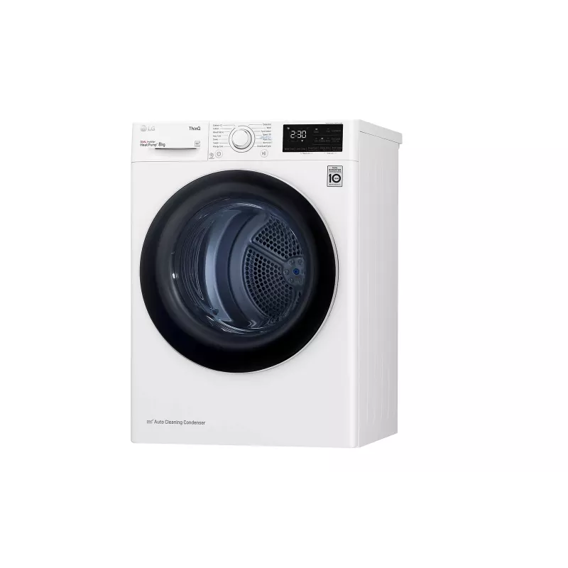 LG RH80V3AV6N asciugatrice a pompa di calore a libera installazione a carica frontale 8 kg bianco