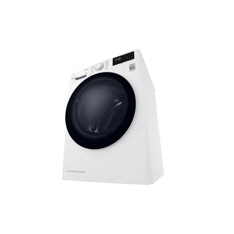 LG RH80V3AV6N asciugatrice a pompa di calore a libera installazione a carica frontale 8 kg bianco