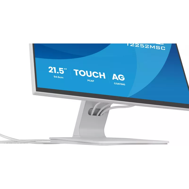 Monitor IIYAMA ProLite T2252MSC-W2AG 54,5 cm (21,4 inch) Full HD 1920x1080 LCD touchscreen, 5 ms, hub USB 3.2, altoparlanti, VESA, bianco