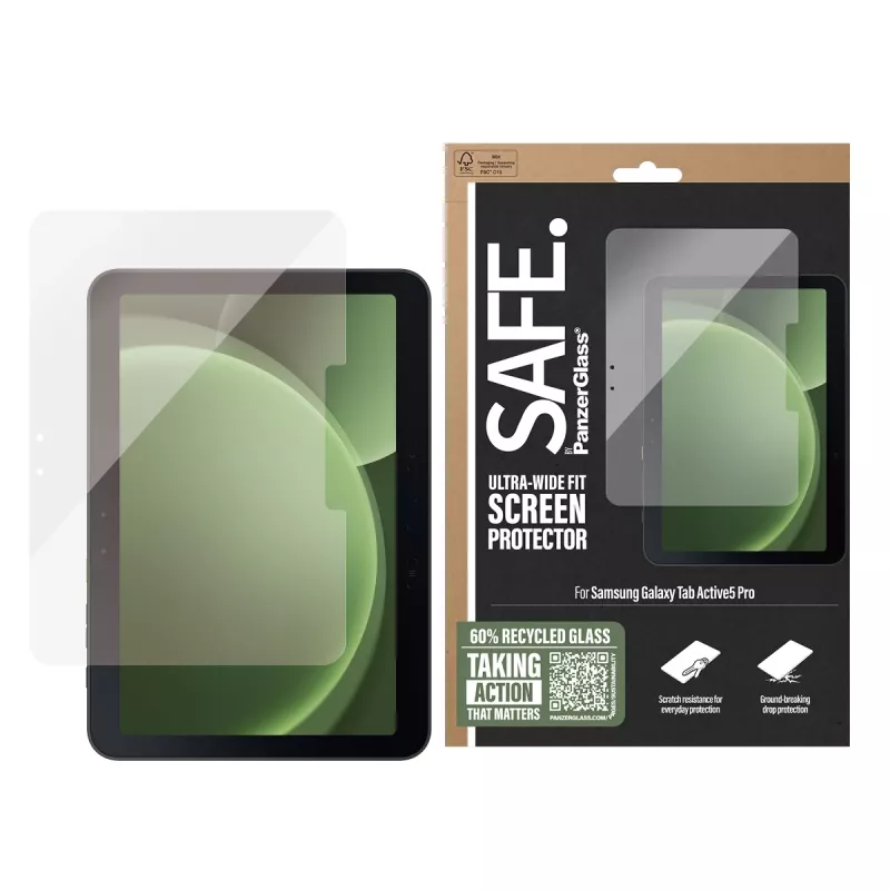 PanzerGlass SAFE. by ® protezione display Samsung Galaxy Tab Active5 Pro | Ultra-Wide Fit