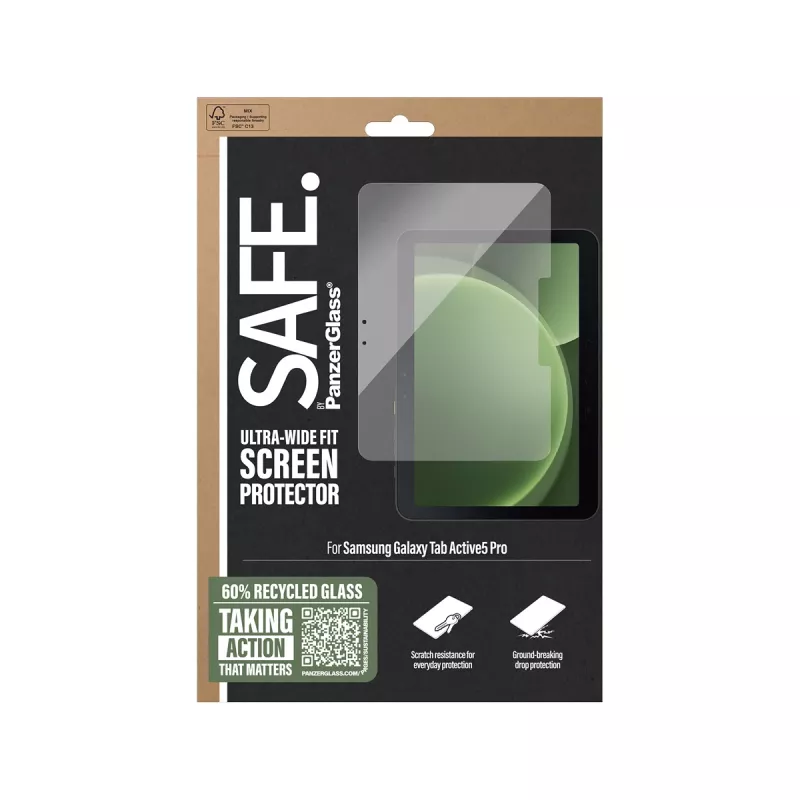PanzerGlass SAFE. by ® protezione display Samsung Galaxy Tab Active5 Pro | Ultra-Wide Fit