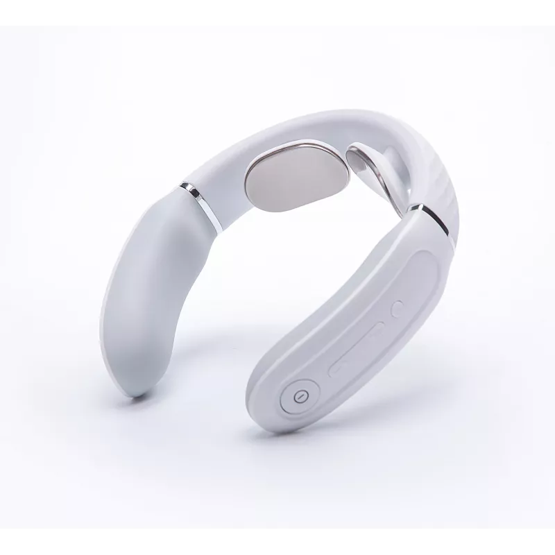 SKG 4356E - bianco, massaggio combinato, collo, bianco, silicone, tasti, batteria