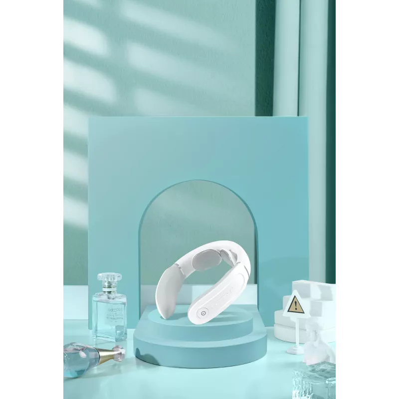 SKG 4356E - bianco, massaggio combinato, collo, bianco, silicone, tasti, batteria