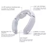 SKG 4356E - bianco, massaggio combinato, collo, bianco, silicone, tasti, batteria