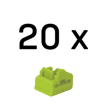 Blocco porta RJ-45 Lindy (senza chiave) - confezione da 20, verde