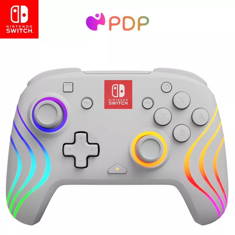PDP Afterglow Wave White Gamepad USB analogico / digitale Nintendo Switch, Nintendo Switch Lite, Nintendo Switch OLED