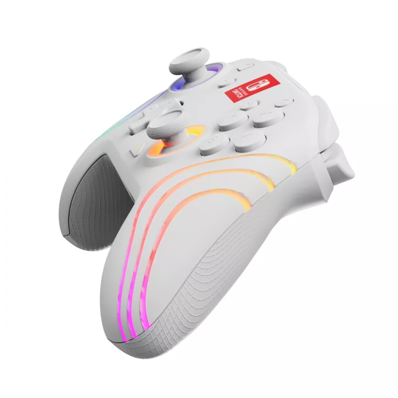 PDP Afterglow Wave White Gamepad USB analogico / digitale Nintendo Switch, Nintendo Switch Lite, Nintendo Switch OLED
