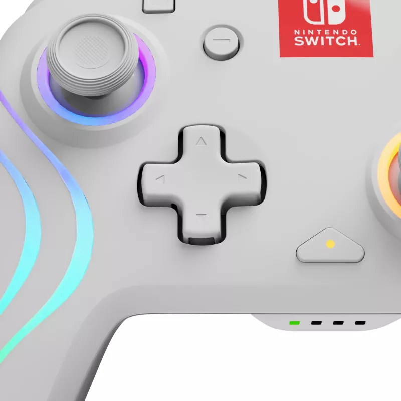 PDP Afterglow Wave White Gamepad USB analogico / digitale Nintendo Switch, Nintendo Switch Lite, Nintendo Switch OLED