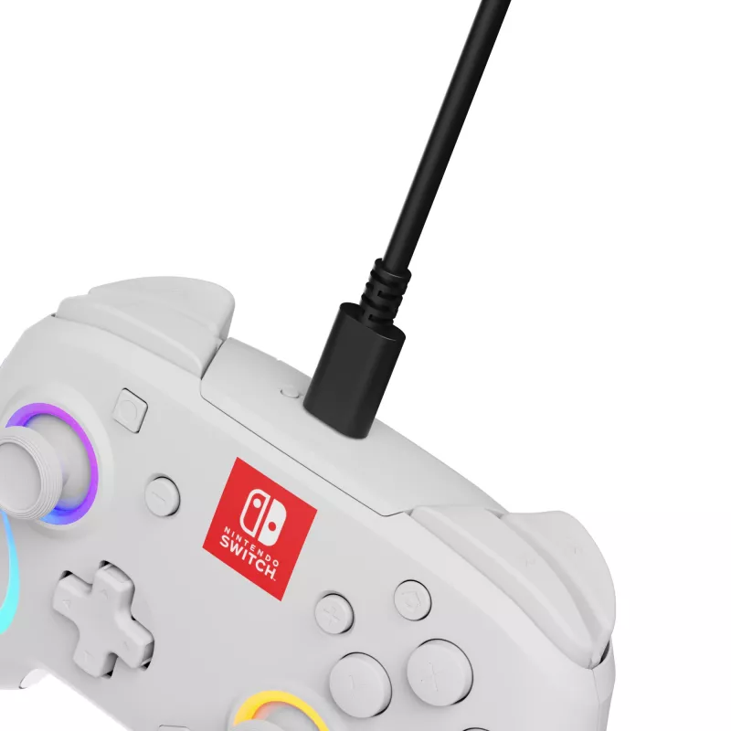 PDP Afterglow Wave White Gamepad USB analogico / digitale Nintendo Switch, Nintendo Switch Lite, Nintendo Switch OLED