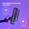 Filtro anti-pop per microfono HyperX Shield 6X256AA, collo di cigno flessibile, nero