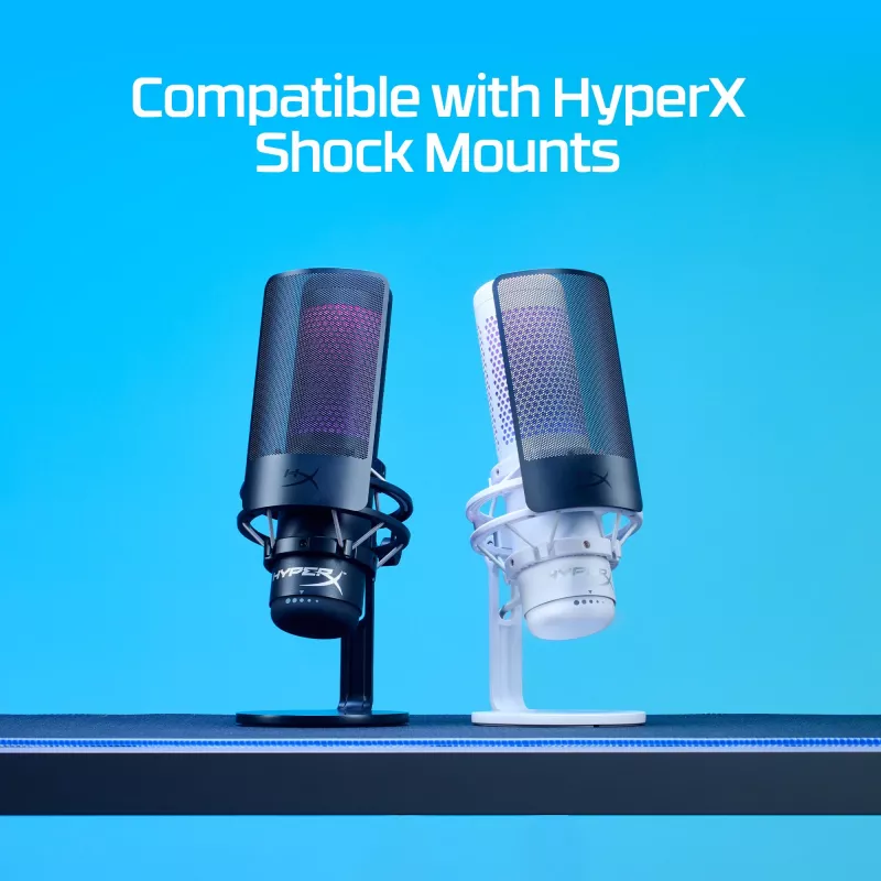 Filtro anti-pop per microfono HyperX Shield 6X256AA, collo di cigno flessibile, nero