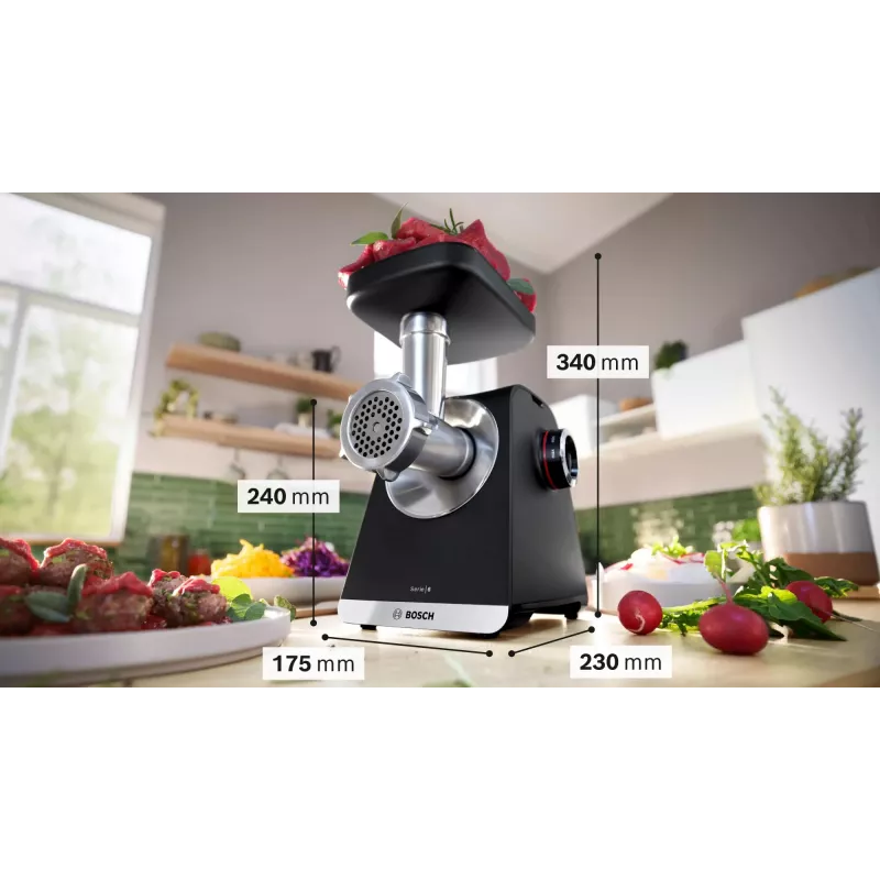 Bosch Serie 6 tritacarne 2100 W nero, argento