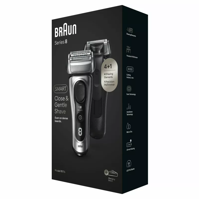 Braun Series 8 8517s rasoio elettrico – bagno e asciutto, argento
