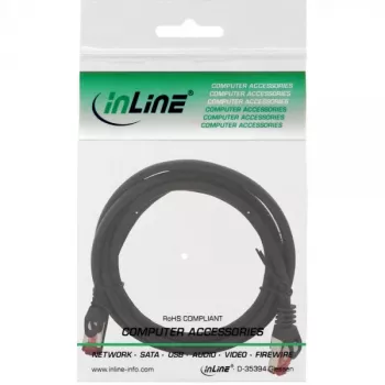 InLine cavo patch S/FTP PiMF Cat.6 250MHz rame halogen free nero 3m