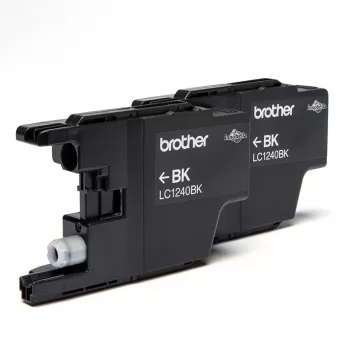 Brother LC1240BKBP2 confezione doppia di cartucce d'inchiostro, 2 x nero, 600 pagine