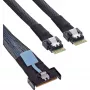 Cavo Serial Attached SCSI (SAS) InLine 27663C 1 m, 32 Gbit/s, MCIO x8 su 2×4i SFF-8654