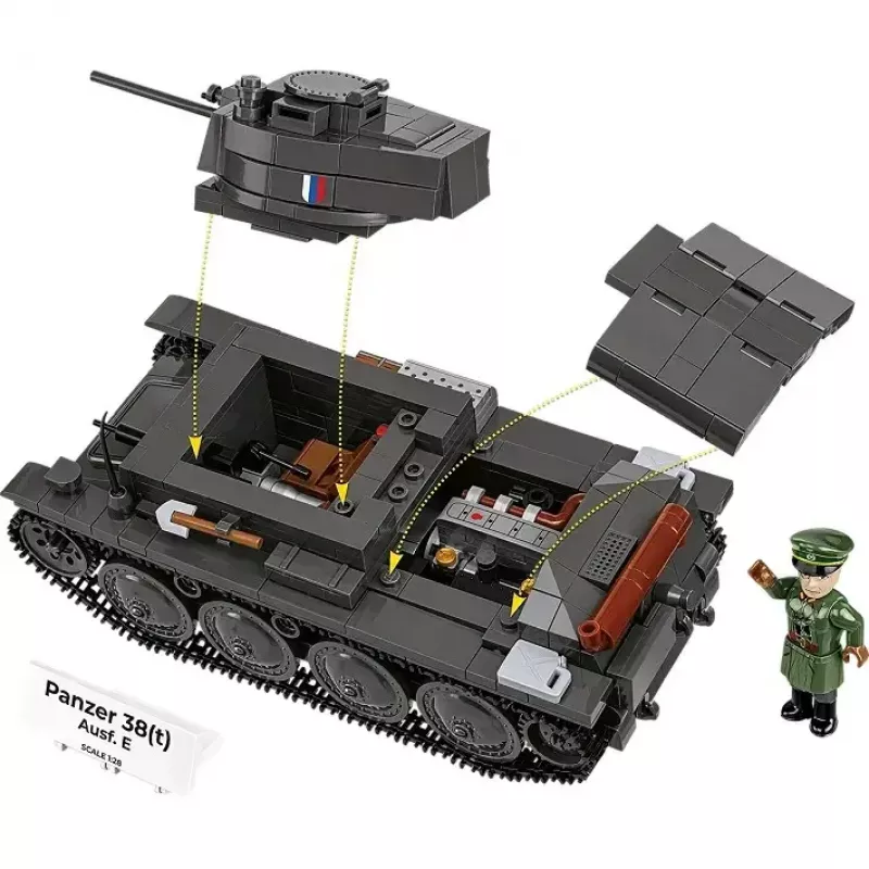 Set di costruzione Cobi Blocks carro armato 38 VZ.38 690 elementi – kit modello in scala