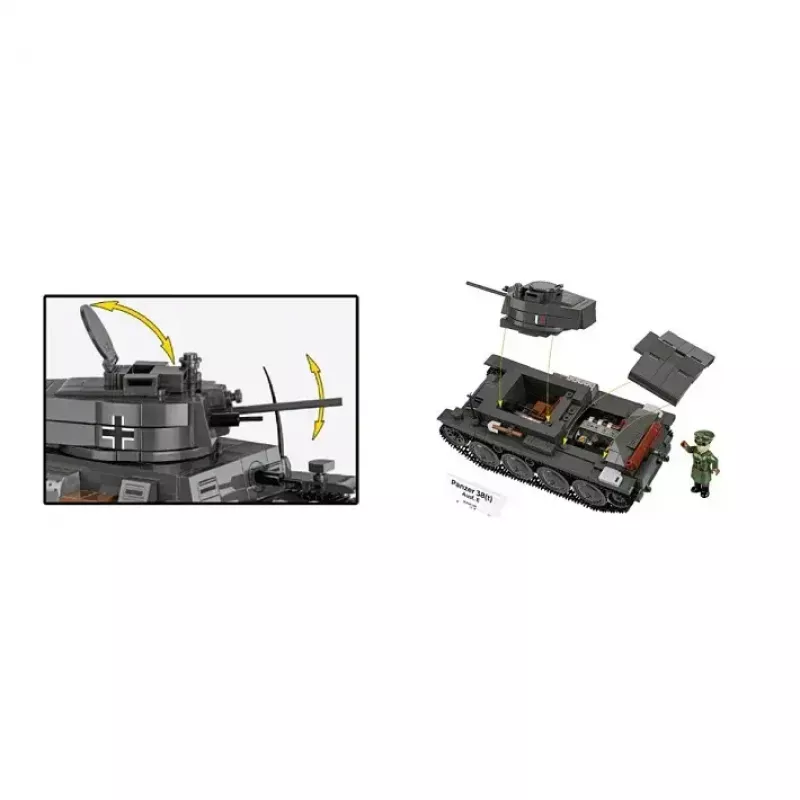 Set di costruzione Cobi Blocks carro armato 38 VZ.38 690 elementi – kit modello in scala