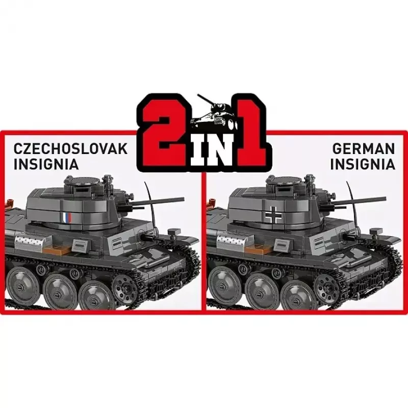 Set di costruzione Cobi Blocks carro armato 38 VZ.38 690 elementi – kit modello in scala