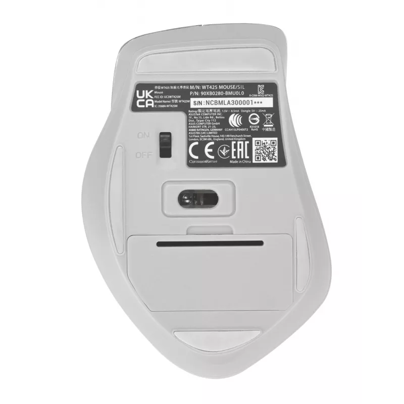 ASUS WT425 mouse ufficio destrorso RF wireless ottico 1600 DPI