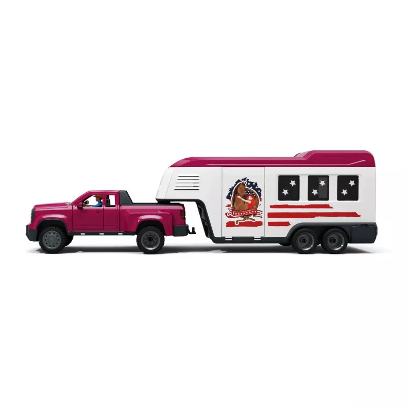 schleich Lakeside Truck con rimorchio, animale, cavalli, 5 anni, multicolore