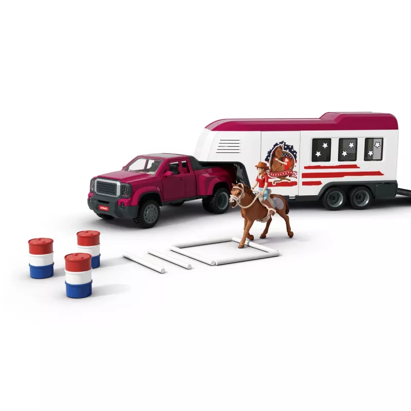 schleich Lakeside Truck con rimorchio, animale, cavalli, 5 anni, multicolore