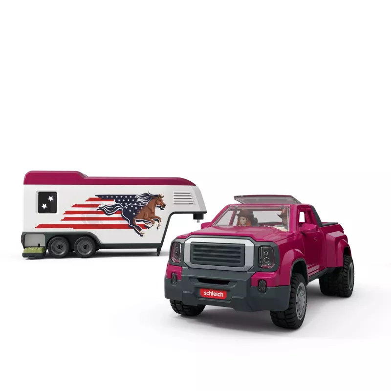 schleich Lakeside Truck con rimorchio, animale, cavalli, 5 anni, multicolore