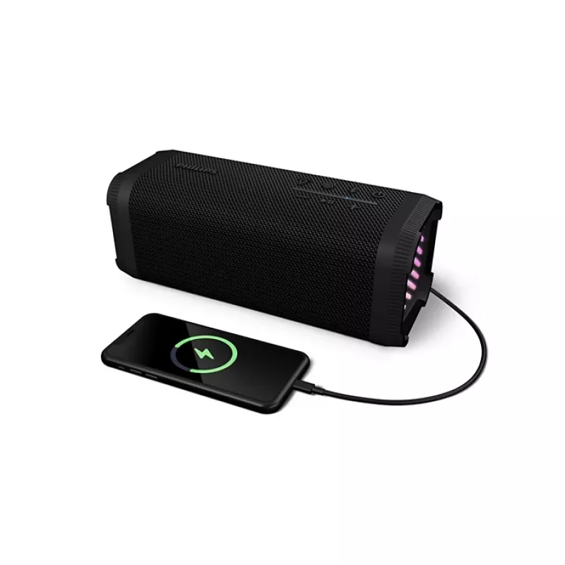 Altoparlante mono portatile Philips TAS5000EB, 35 W RMS, 2 vie, Bluetooth, portata 30 m, nero