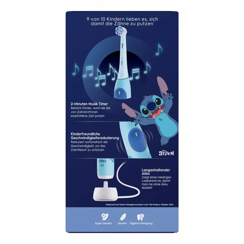 Oral-B iO Kids Stitch spazzolino elettrico rotante per bambini blu
