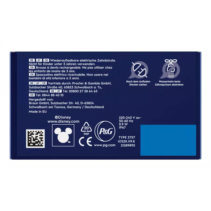 Oral-B iO Kids Stitch spazzolino elettrico rotante per bambini blu