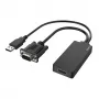 Adattatore cavo video Hama 00200342 0,15 m USB Type-A + VGA (D-Sub) HDMI nero