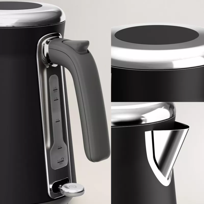 Bollitore Tefal KI6668E0 — 1,7 l, 2400 W, corpo in acciaio inox, nero