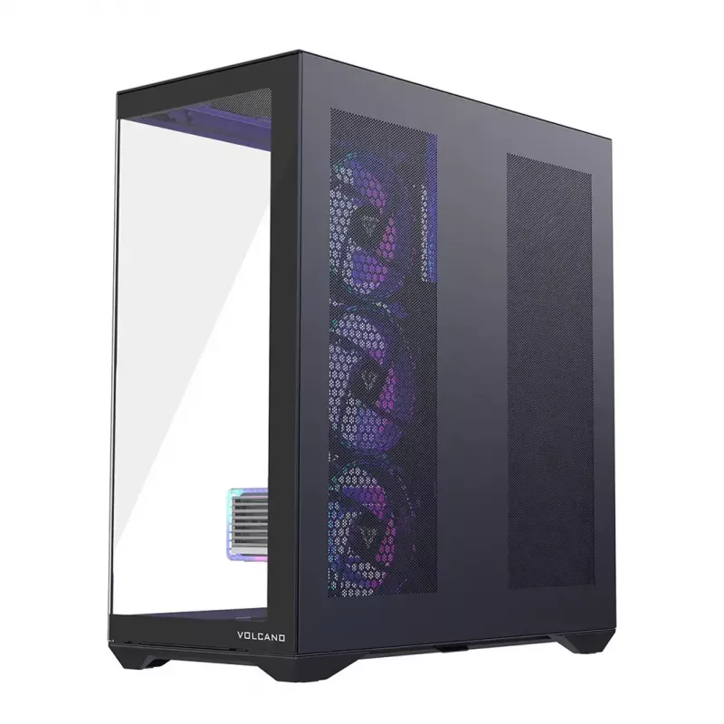 Case per PC Full-Tower MODECOM Volcano SPACE XL ARGB — Full Tower, supporto E-ATX, vetro temperato, ARGB, GPU fino a 440 mm