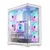Case per PC Full-Tower MODECOM Volcano SPACE XL ARGB FULL TOWER 5F bianco — ATX, vetro temperato, ARGB, USB-C