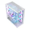 Case per PC Full-Tower MODECOM Volcano SPACE XL ARGB FULL TOWER 5F bianco — ATX, vetro temperato, ARGB, USB-C