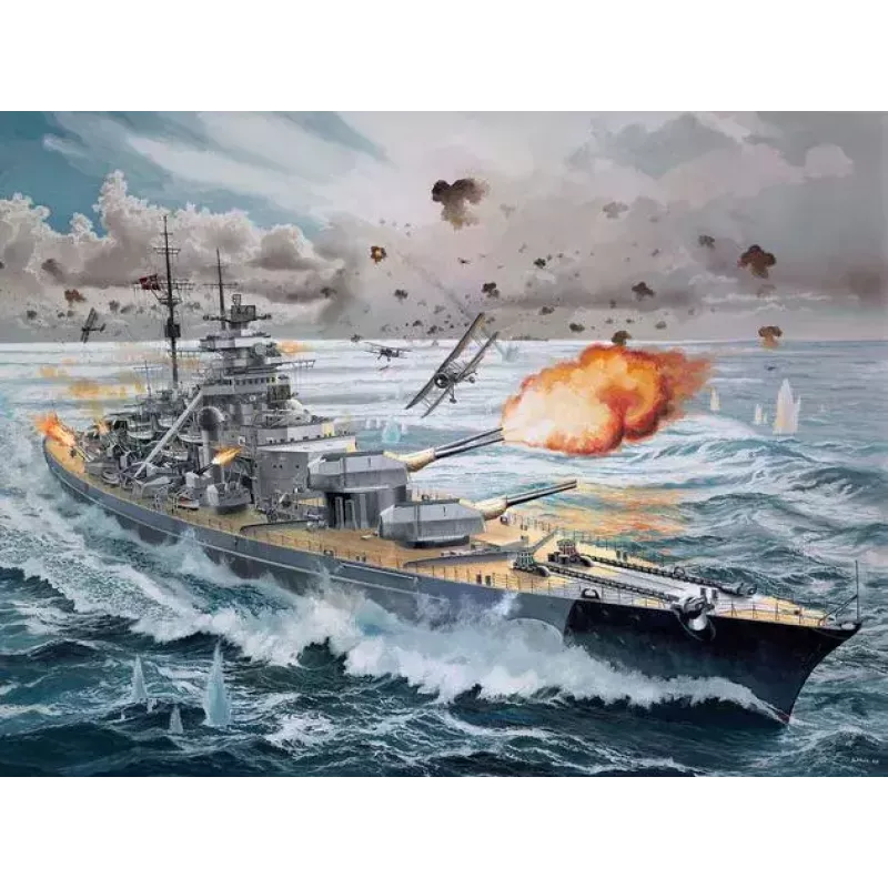 Modello nave da guerra Revell Bismarck kit 1:350