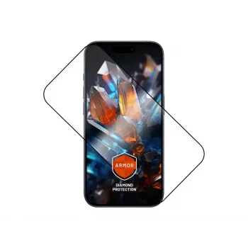 Pellicola protettiva per display FIXED per Apple iPhone 17 Pro — vetro temperato, nero, Armor con applicatore anti-polvere e strato AR