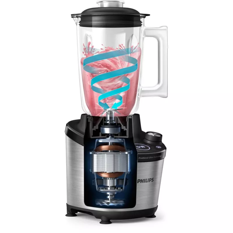 Frullatore da tavolo Philips serie 7000 HR3760/10 nero acciaio inox