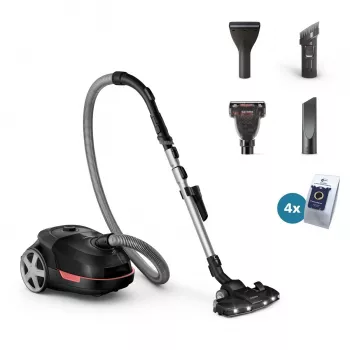 Aspirapolvere a traino Philips XD6142/12 — 900 W, sacchetto da 4 L, filtro HEPA, nero