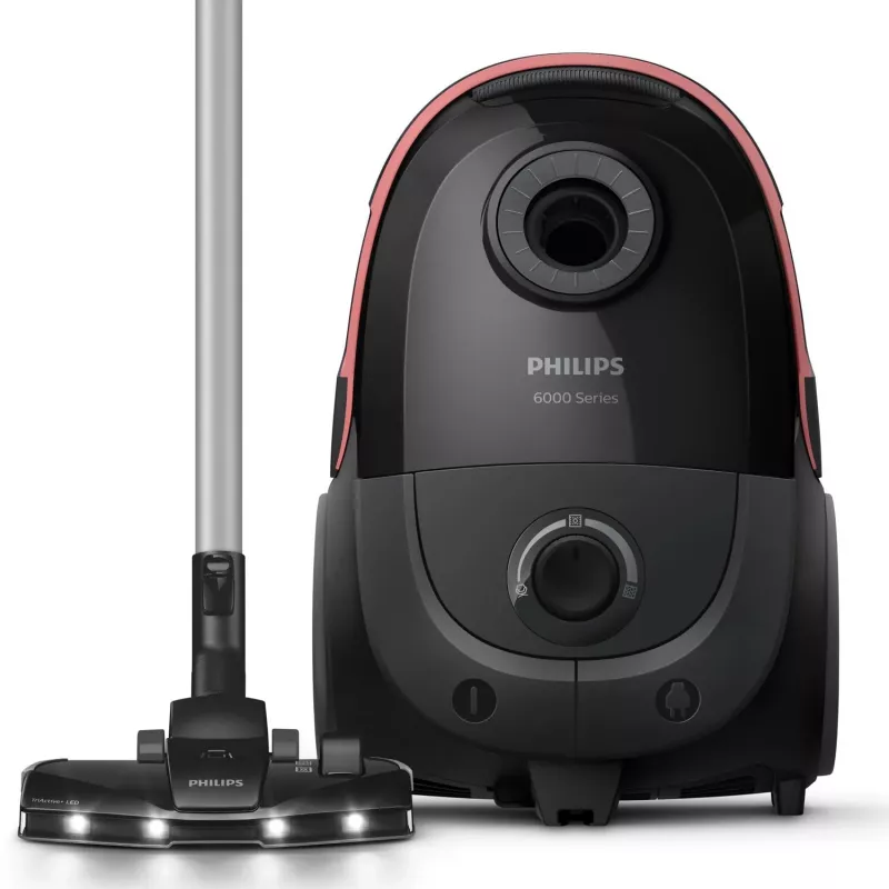Aspirapolvere a traino Philips XD6142/12 — 900 W, sacchetto da 4 L, filtro HEPA, nero