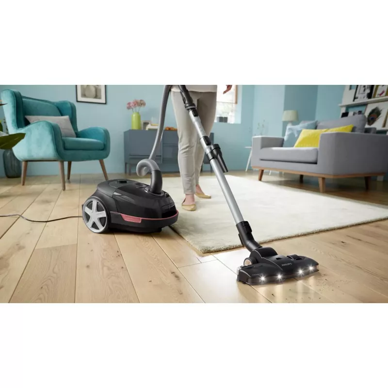 Aspirapolvere a traino Philips XD6142/12 — 900 W, sacchetto da 4 L, filtro HEPA, nero