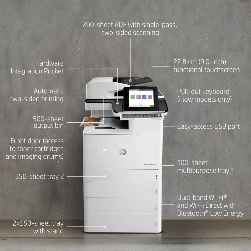 Multifunzione HP Color LaserJet Enterprise Flow MFP M776z stampante laser a colori
