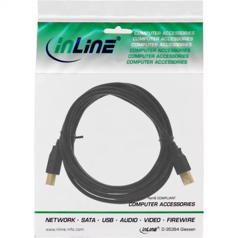 Cavo di prolunga USB 2.0 Type-A connettore maschio/femmina InLine 34605B nero 5m