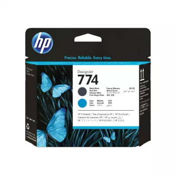 Testina di stampa HP 774 nero opaco/ciano DesignJet