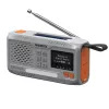 Radio a manovella portatile Marmitek RESQ 100 — DAB/DAB+/FM, 3 W, LCD, USB-C, jack 3,5 mm, grigio chiaro